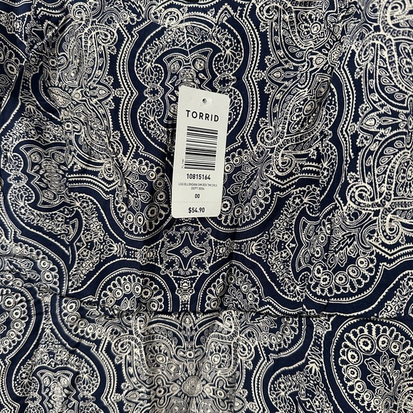 Torrid Navy and Ivory Bandana Spaghetti Strap Sundress - Picture 2 of 3